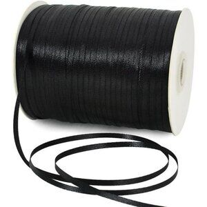 Black Satin Ribbon 870 Yards 1 8 Inch Double Face Fabric for Gift Wrapping Craft